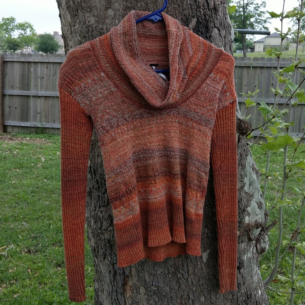 Free People Tribal Cowl Neck Sweater